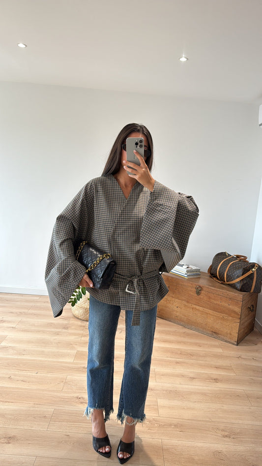 VESTE "HANNAH" CARREAUX