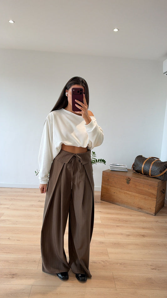PANTALON "FLAVIE" À RAYURES TAILLE S EXPÉDITION À PARTIR DU 19/10