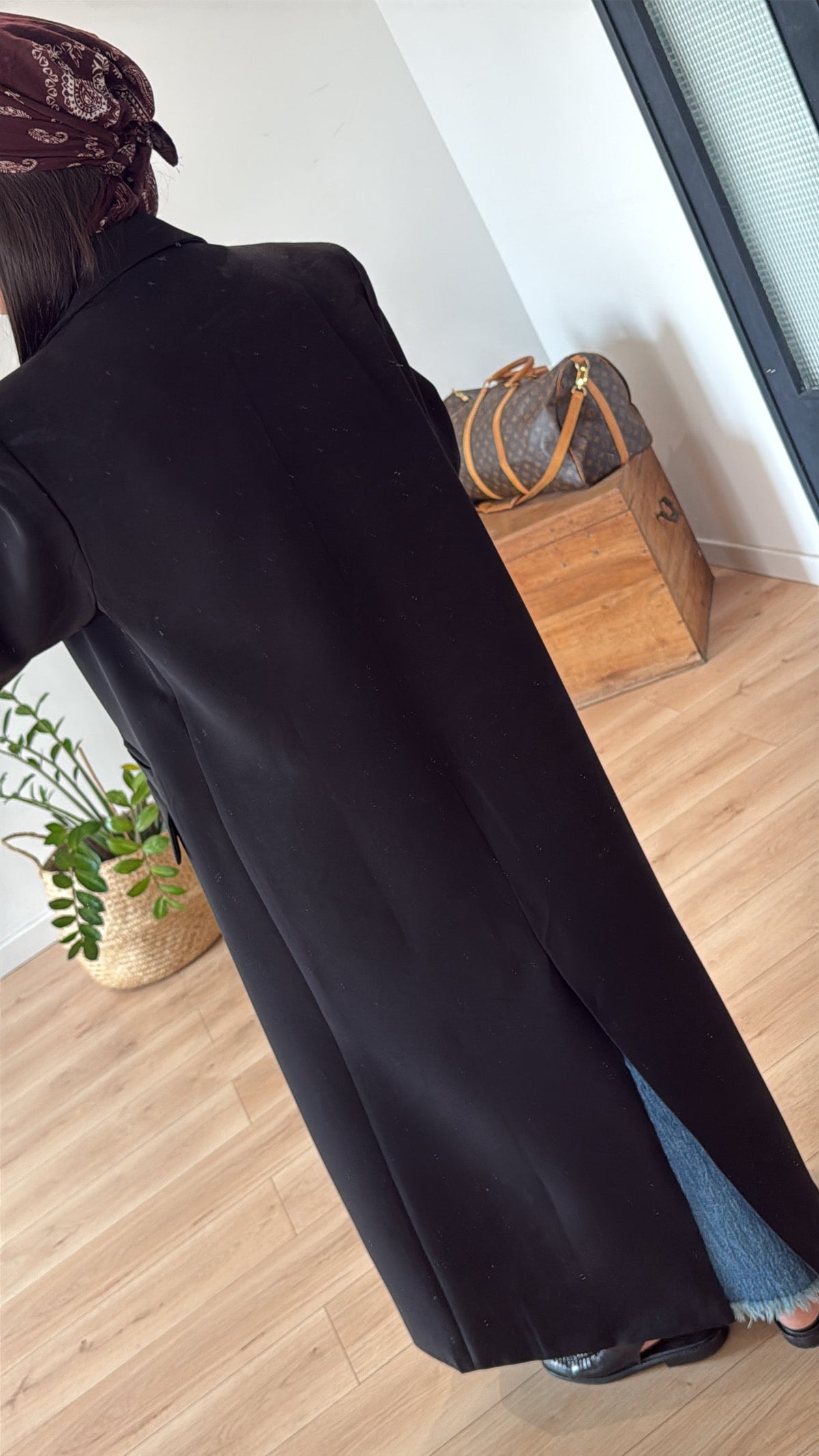 BLAZER LONG "LÉO" NOIR PRÉ COMMANDE EXPÉDITION À PARTIR DU 13 OCTOBRE
