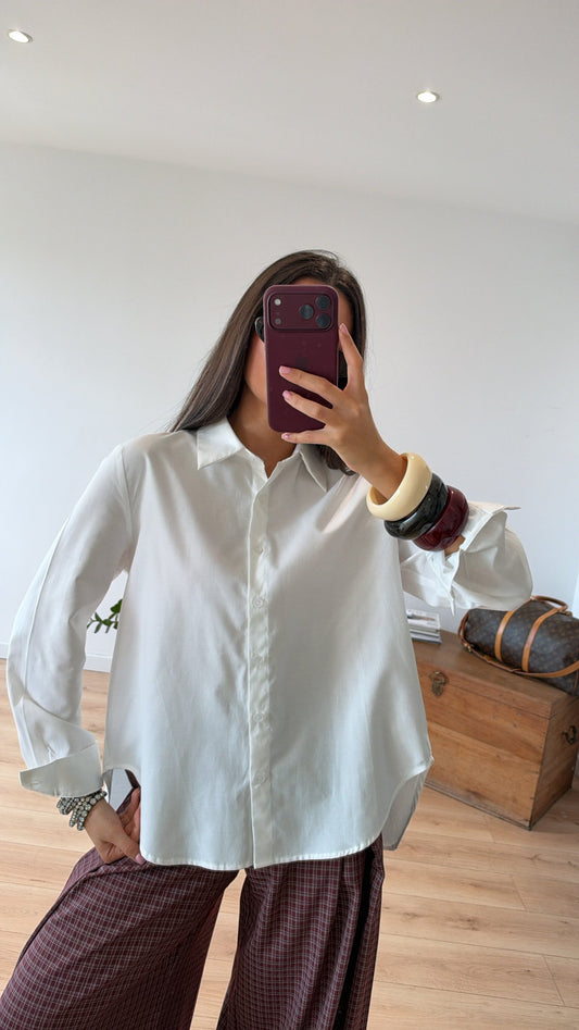 CHEMISE "PAULINE" BLANCHE EXPÉDITION À PARTIR DU 19/10