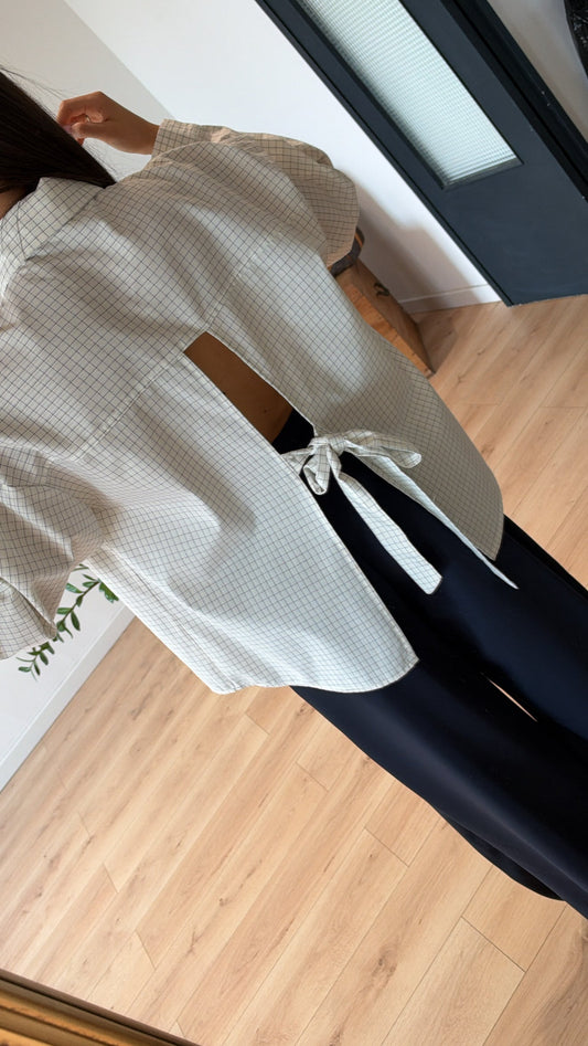 CHEMISE "ASTRID" À CARREAUX EXPÉDITION À PARTIR DU 19/10